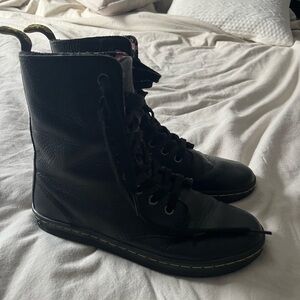 Doc Martin Black Leather Lace-Up Boots